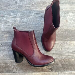 Isaac Mizrahi Deep Red Heeled Boots